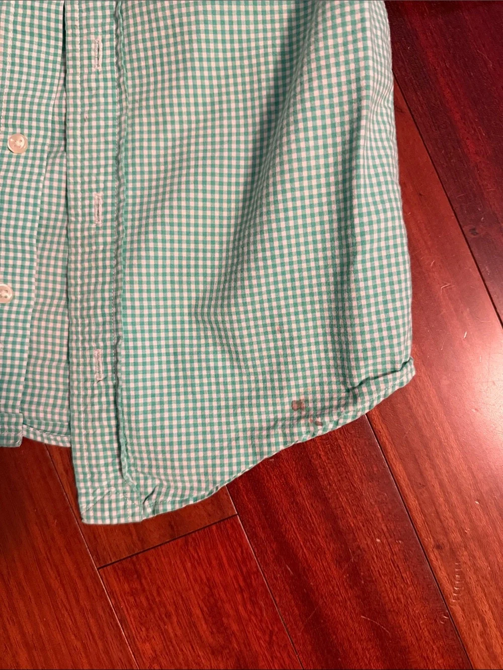 Ralph Lauren Boys Mint Green Gingham Button-Down Shirt